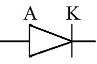 Diode mit markierten Anschlüssen